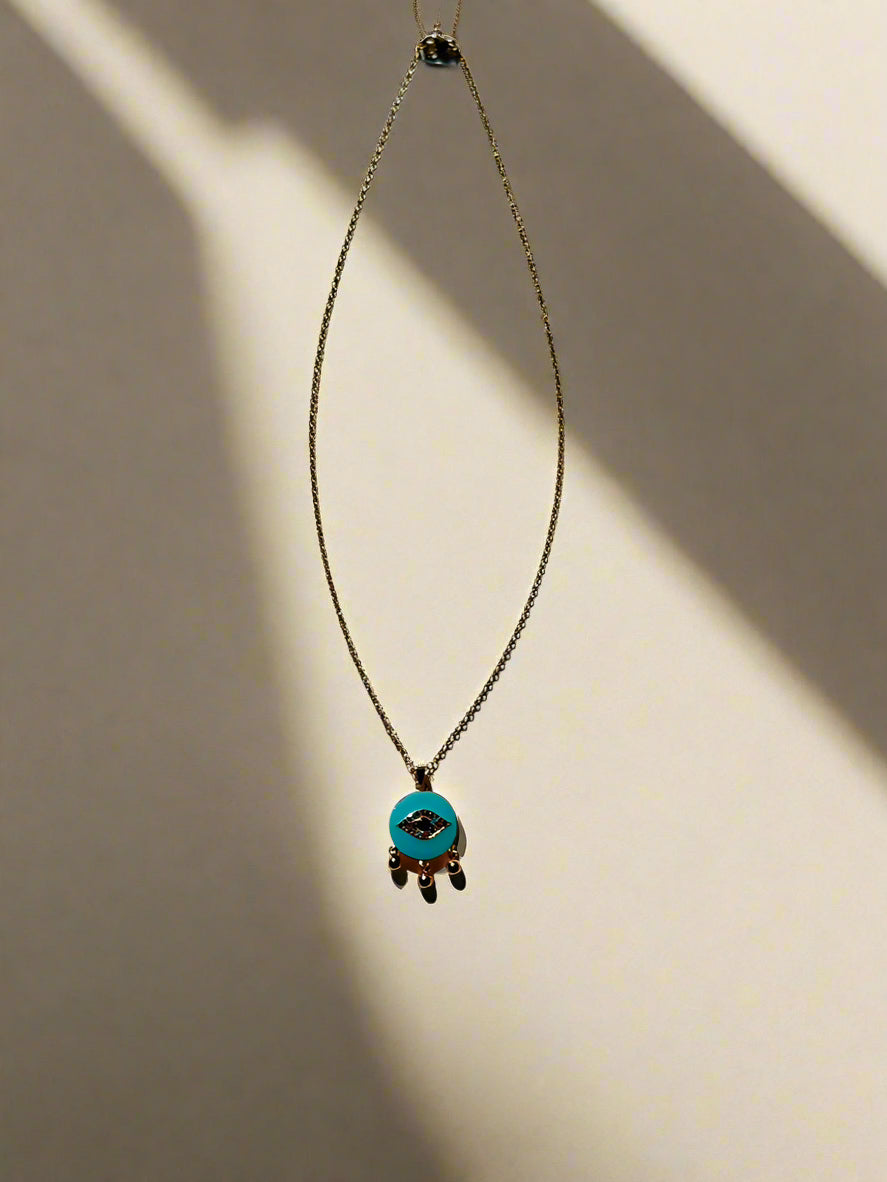 Turquoise Evil Eye Pendant Necklace