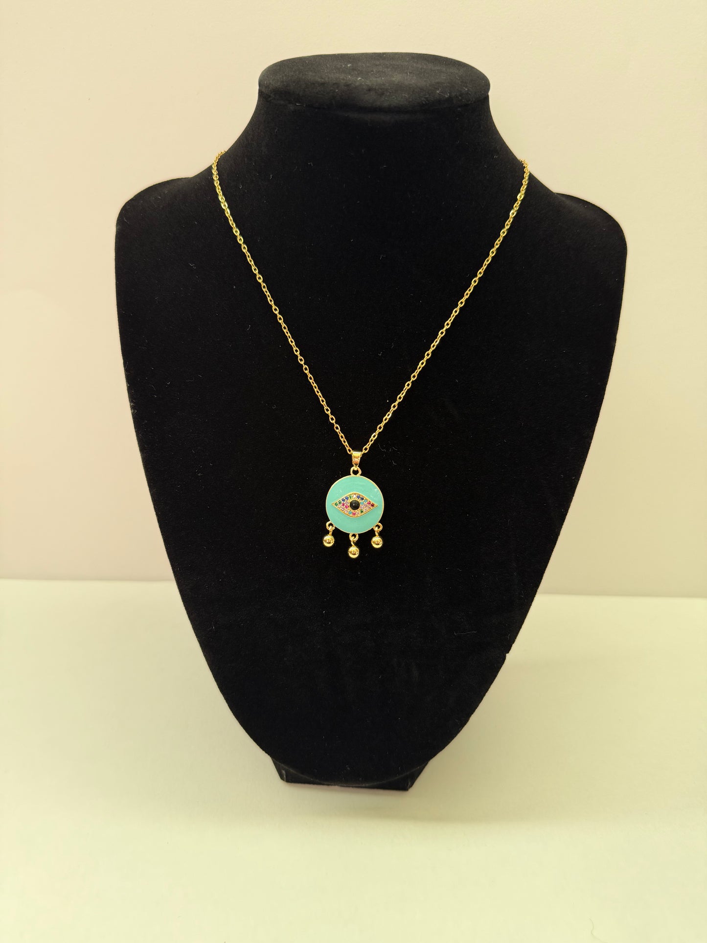 Turquoise Evil Eye Pendant Necklace
