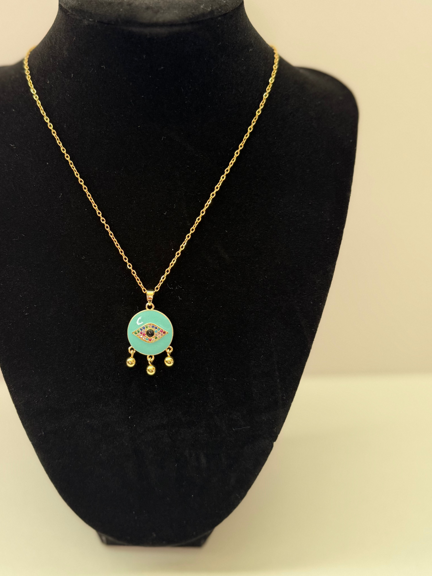 Turquoise Evil Eye Pendant Necklace