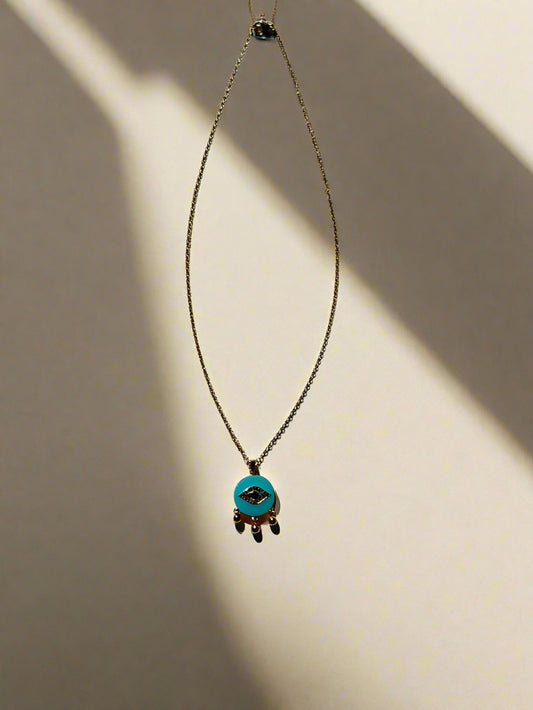 Turquoise Evil Eye Pendant Necklace