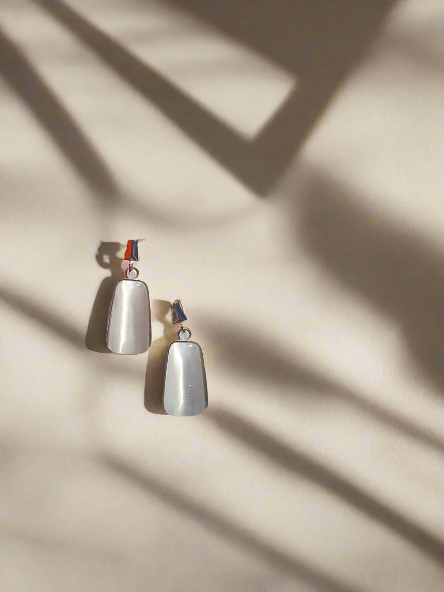 Silver Moonlight Crystal Drop earrings