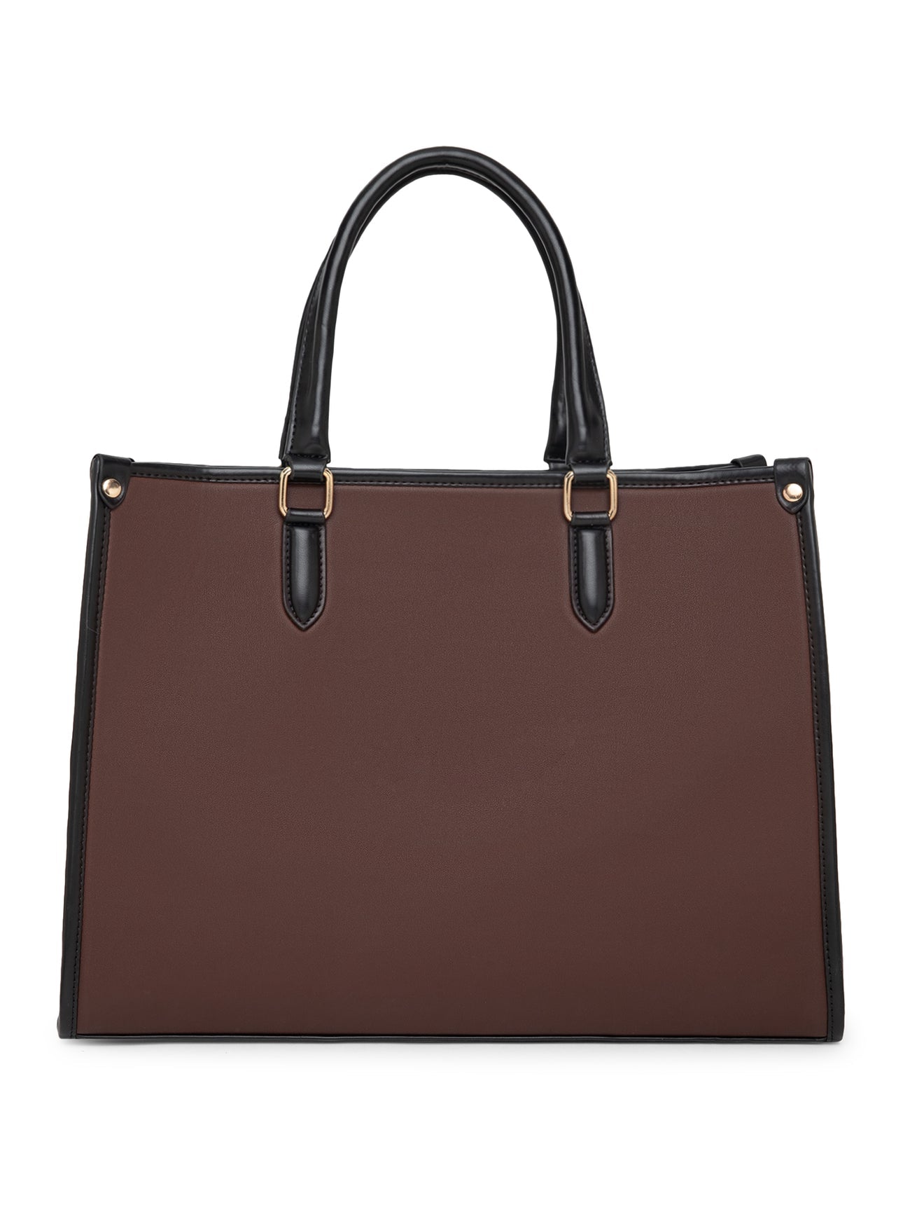 Berrylush Women Brown Solid Detachable Sling Strap Casual Tote bag